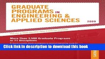 [Popular Books] Grad Guides BK5: Engineer/Appld Scis 2009 (Peterson s Graduate Programs in