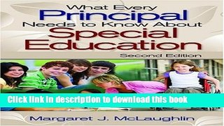 Books What Every Principal Needs to Know About Special E Popular Book