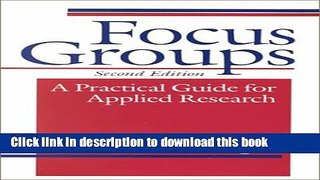 [PDF] Focus Groups: A Practical Guide for Applied Research Book Free