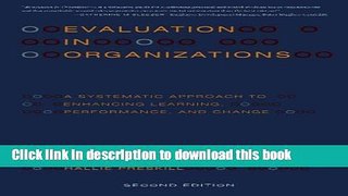 [Popular] Books Evaluation in Organizations: A Systematic Approach to Enhancing Learning,