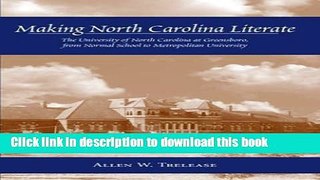 [Fresh] Making North Carolina Literate: The University of North Carolina at Greensboro, from