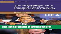 [PDF] The Affordable Care Act and Medicare in Comparative Context (Cambridge Bioethics and Law)