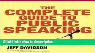 Ebook The Complete Guide to Public Speaking Free Download