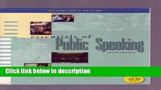 Ebook Essentials of Public Speaking Full Online