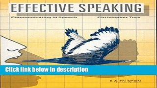 Books Effective Speaking: Communicating in Speech Free Online