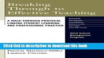 Ebooks Breaking Through to Effective Teaching: A Walk-Through Protocol Linking Student Learning