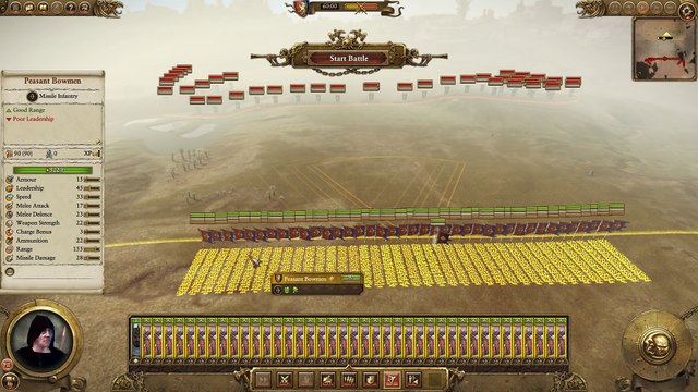 3500 Peasant Bowmen VS 2000 Chaos Knights Warhammer Total War