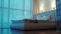 Double Bed In The Hotel Room | Stock Footage - Videohive