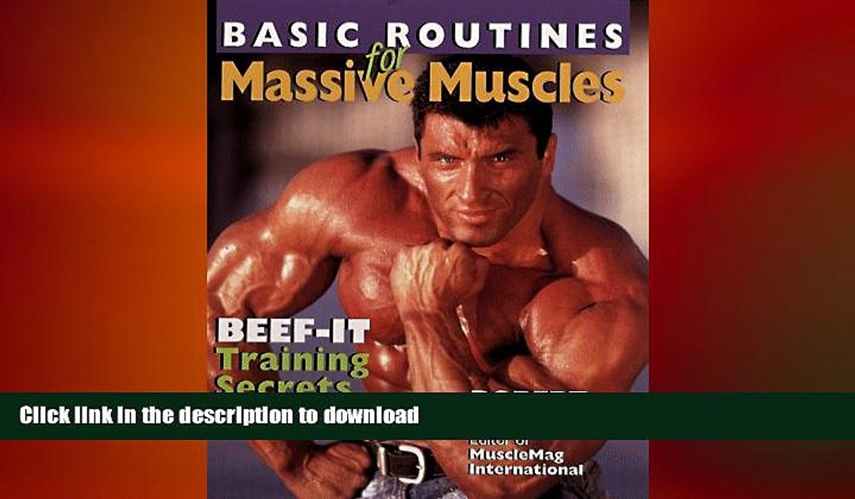 READ book  Basic Routines For Massive Muscles: Beef-It Training Secrets  FREE BOOOK ONLINE