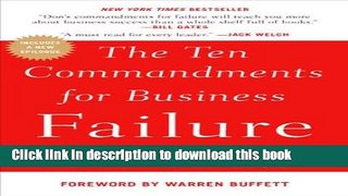 [Popular] Books The Ten Commandments for Business Failure Free Online