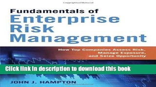 [Popular] Books Fundamentals of Enterprise Risk Management: How Top Companies Assess Risk, Manage