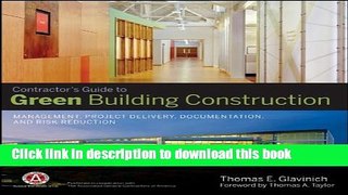 [Popular] Books Contractors Guide to Green Building Construction: Management, Project Delivery,