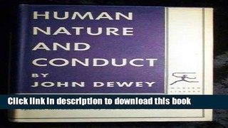 Ebooks Human Nature and Conduct (Modern Library) Popular Book