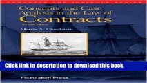 [Popular] Books Concepts and Case Analysis in the Law of Contracts (Concepts and Insights) Full