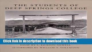 [Fresh] The Students of Deep Springs College New Ebook
