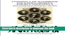 [Popular] Books Common Law Handbook: For Juror s, Sheriff s, Bailiff s, and Justice s Full Online