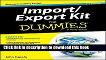 [Popular] Books Import / Export Kit For Dummies Full Online