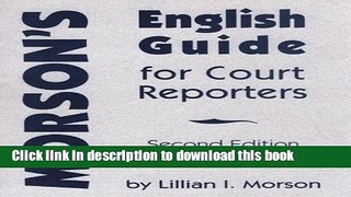 [PDF] Morson s English Guide for Court Reporters Full Online