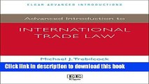 [PDF] Advanced Introduction to International Trade Law (Elgar Advanced Introductions series) Full