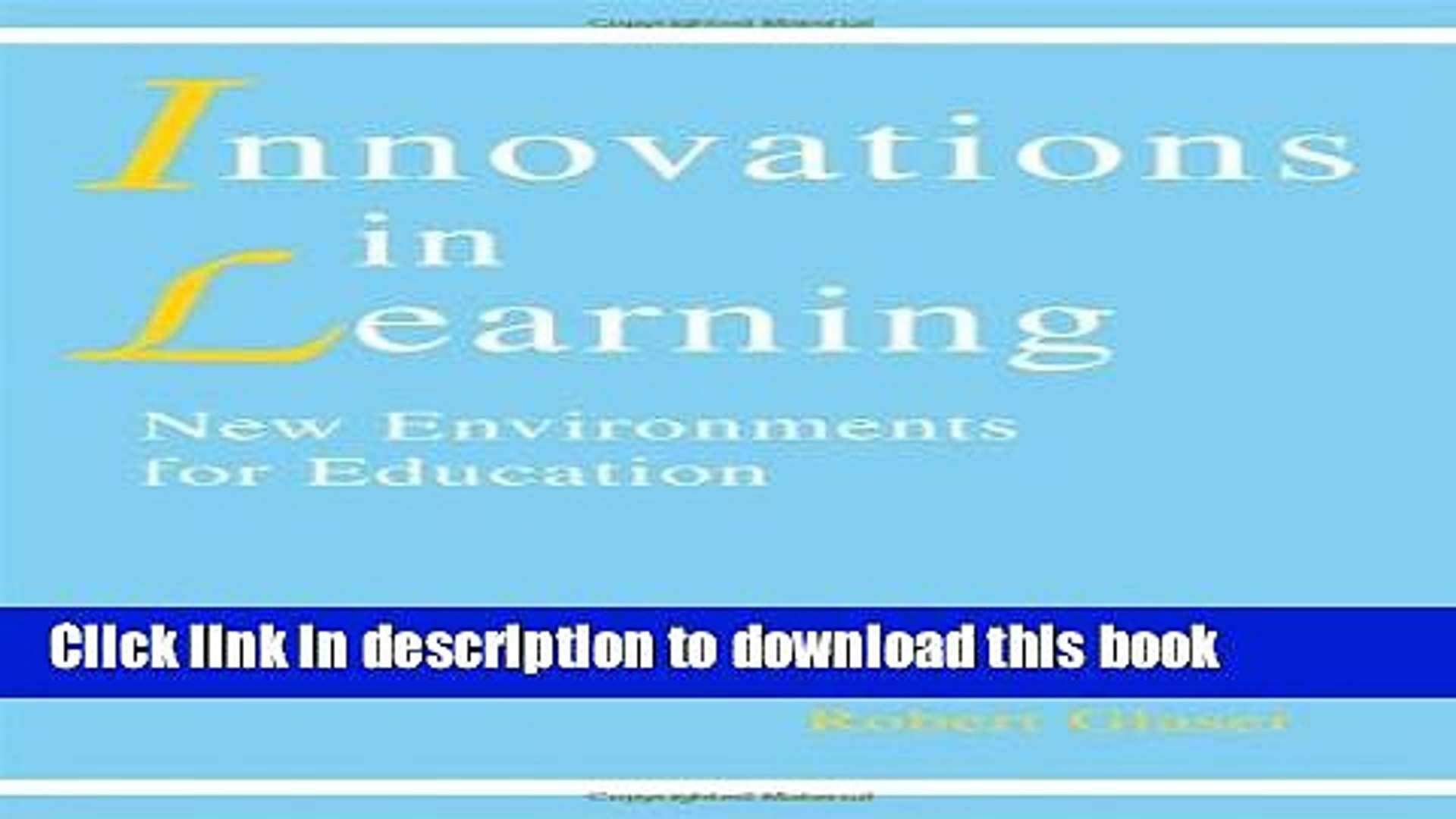 ⁣[Fresh] innovations in Learning: New Environments for Education Online Ebook