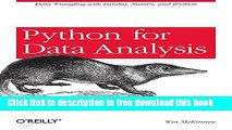 Download Python for Data Analysis: Data Wrangling with Pandas, NumPy, and IPython Book Online
