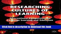 [Fresh] Researching Cultures of Learning: International Perspectives on Language Learning and