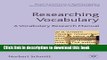 [Fresh] Researching Vocabulary: A Vocabulary Research Manual (Research and Practice in Applied