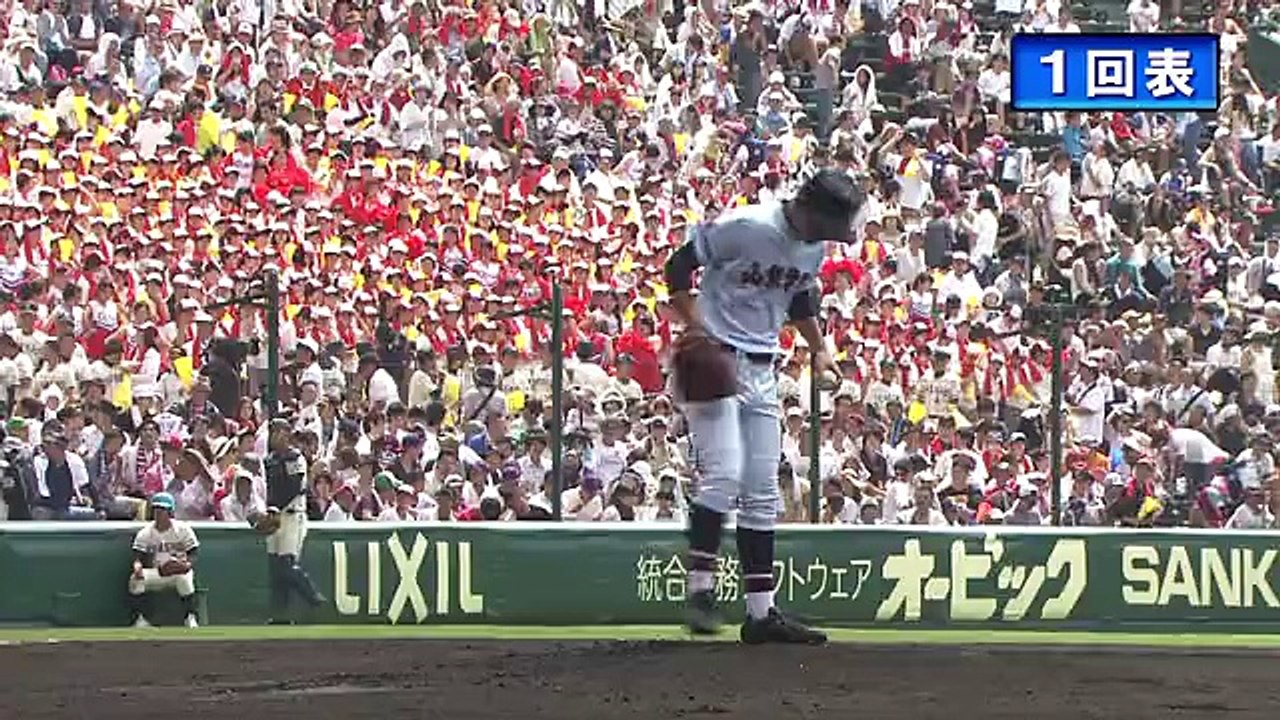 高校野球1回戦 山梨学院-長崎商