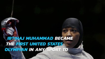 Fencer becomes first US competitor to wear hijab