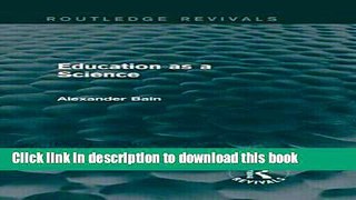 Books Education as a Science (Routledge Revivals) Popular Book
