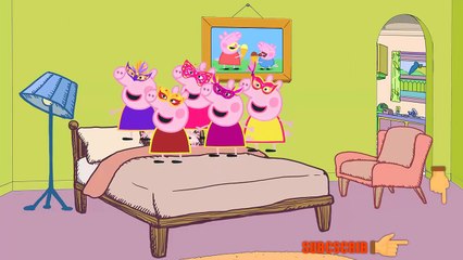 5 Little Peppa pig Brasil Carnival Mask Party   Nursery Kids Songs and more