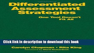 [Popular Books] Differentiated Assessment Strategies: One Tool Doesn t Fit All Free