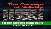 [Popular Books] The Concept of Validity: Revisions, New Directions and Applications (Hc) Free