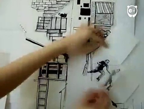 Un clip à base de dessin, collages et pliage, animé à la main... Incroyable!