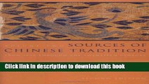 [Popular] Books Sources of Chinese Tradition, Vol. 2: From 1600 Through the Twentieth Century