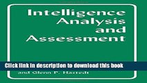 [Popular Books] Intelligence Analysis and Assessment (Studies in Intelligence) Download