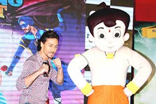 Tiger & Jacqueline meet superhero Chhota Bheem