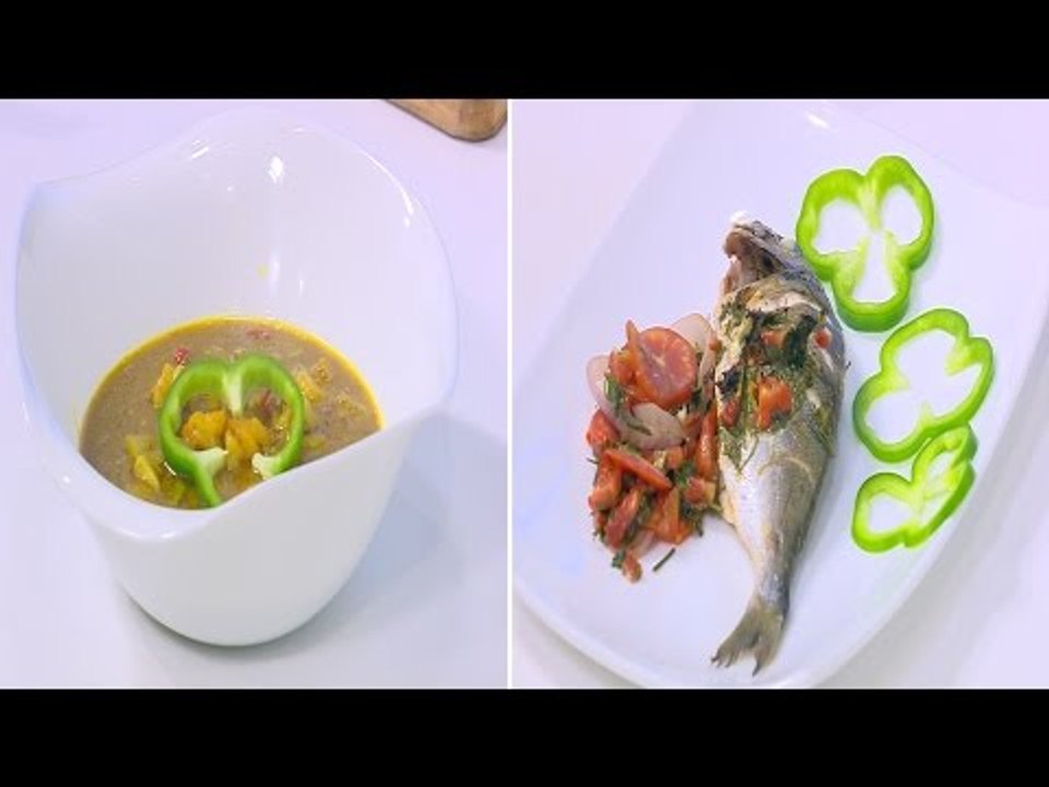 سمك دنيس مشوي - جمبري بالكاري | شبكة و صنارة حل...