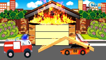 Emergency Vehicles Cartoons about Fire Truck & Ambulance - Cars & Trucks Cartoon for children