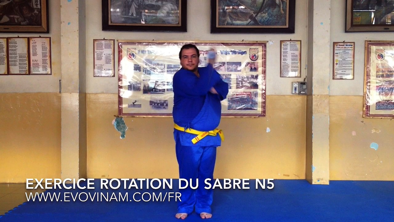 Exercice de rotation de l'épée n°5 (Couteau, Epée, Sabre, Baton court) ⎪evovinam.com