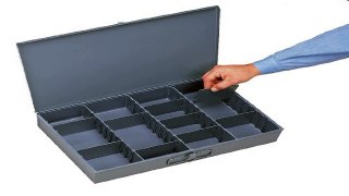 Durham 215 95 IND Gray Cold Rolled Steel Individual Adjustable Compartment