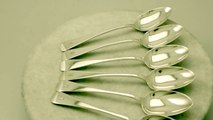 Set of Six Silver Dessert Spoons - Antique Victorian - AC Silver (W5771)