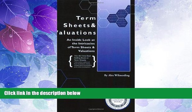Must Have Term Sheets Valuations - A Line by Line Look at the Intricacies of Term Sheets