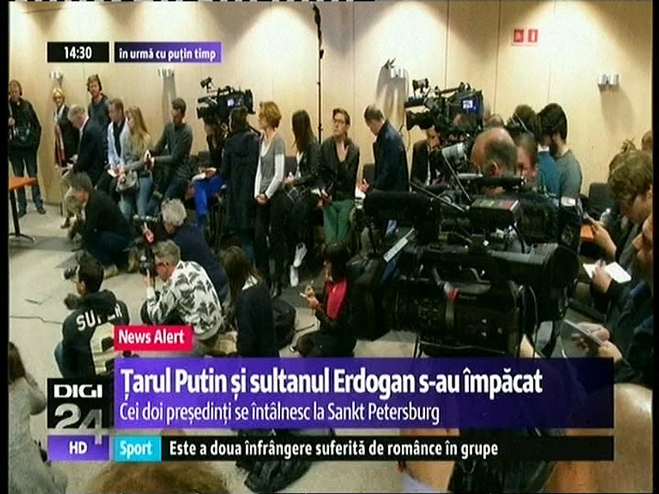 Tarul Putin bate palma cu Sultanul Erdogan - 9.August.2016