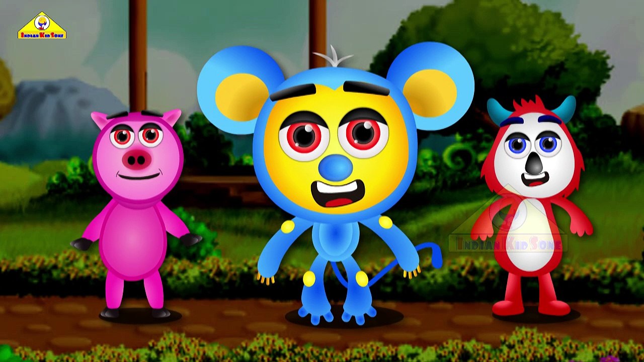 Ding Dong Bell || Monkey And Friends || Funny Cartoons Rhymes Nursery Rhymes For Children