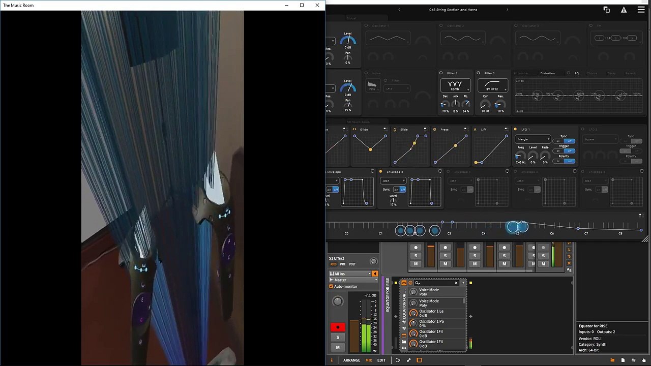 The Music Room Chord Harp + Roli Equator