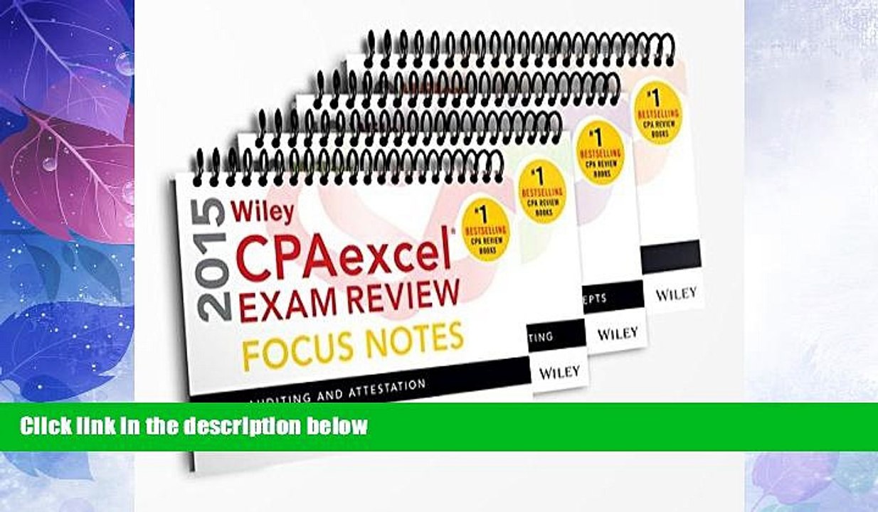 Big Deals  Wiley CPAexcel Exam Review 2015 Focus Notes, 4-Volume Set  Best Seller Books Most Wanted