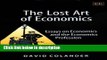 [PDF] The Lost Art of Economics: Essays on Economics and the Economic Profession (Elgar
