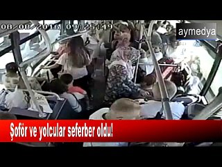 Şoför ve yolcular seferber oldu!