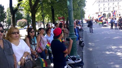 Día de Bolivia, desfile del 6 de agosto en Bèrgamo-Italia 2016
